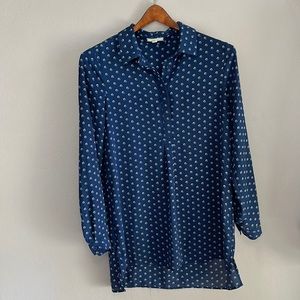 Blue polkadot blouse tunic